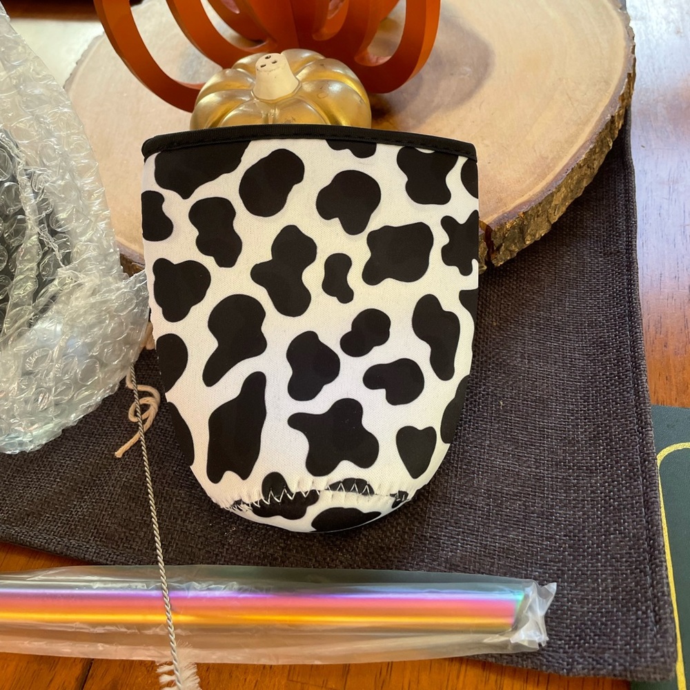 24 oz Bubble tea, smoothie cup with sleeve, straw, brush-NWT - Picture 3 of 3